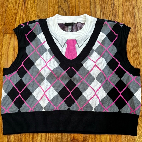 LAZY OAF G.E.M Shirt & Tie Sweater Vest, SIZE 20 (UK 24) - Picture 2 of 6